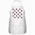 Polka Dots - Eggplant Violet on White BBQ Apron