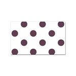 Polka Dots - Eggplant Violet on White Sticker Rectangular (100 pack)