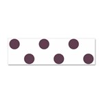 Polka Dots - Eggplant Violet on White Sticker (Bumper)