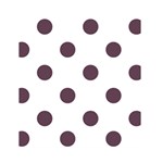 Polka Dots - Eggplant Violet on White Greeting Card 4.5  x 6 