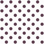 Polka Dots - Eggplant Violet on White ScrapBook Page 8  x 8 
