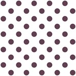 Polka Dots - Eggplant Violet on White ScrapBook Page 12  x 12 