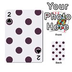 Polka Dots - Eggplant Violet on White Playing Cards 54 Designs