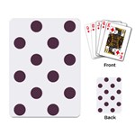 Polka Dots - Eggplant Violet on White Playing Cards Single Design