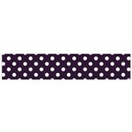 Polka Dots - White on Dark Purple Flano Scarf (Small)