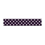 Polka Dots - White on Dark Purple Flano Scarf (Mini)