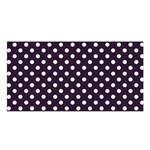 Polka Dots - White on Dark Purple Satin Shawl