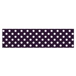 Polka Dots - White on Dark Purple Satin Scarf (Oblong)