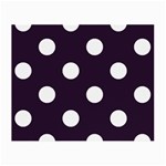 Polka Dots - White on Dark Purple Small Glasses Cloth