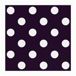 Polka Dots - White on Dark Purple Medium Glasses Cloth (2 Sides)