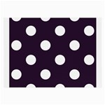 Polka Dots - White on Dark Purple Large Glasses Cloth (2 Sides)