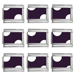 Polka Dots - White on Dark Purple 9mm Italian Charm (9 pack)