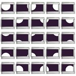 Polka Dots - White on Dark Purple 9mm Italian Charm (25 pack)
