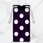 Polka Dots - White on Dark Purple Jewelry Bag