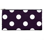 Polka Dots - White on Dark Purple Pencil Case
