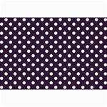 Polka Dots - White on Dark Purple Collage 12  x 18 