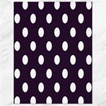 Polka Dots - White on Dark Purple Canvas 18  x 24 