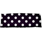 Polka Dots - White on Dark Purple Body Pillow Case (Dakimakura) (One Side)