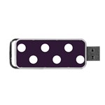 Polka Dots - White on Dark Purple Portable USB Flash (Two Sides)