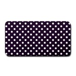 Polka Dots - White on Dark Purple Medium Bar Mat