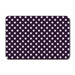Polka Dots - White on Dark Purple Small Doormat