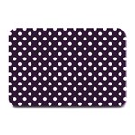 Polka Dots - White on Dark Purple Plate Mat