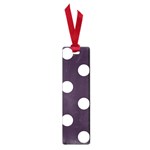 Polka Dots - White on Dark Purple Small Book Mark