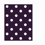 Polka Dots - White on Dark Purple Small Garden Flag (Two Sides)