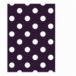 Polka Dots - White on Dark Purple Large Garden Flag (Two Sides)