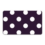 Polka Dots - White on Dark Purple Magnet (Rectangular)