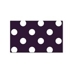 Polka Dots - White on Dark Purple Sticker Rectangular (100 pack)