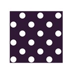 Polka Dots - White on Dark Purple Greeting Card 5  x 7 