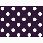 Polka Dots - White on Dark Purple 5  x 7  Photo Cards