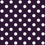 Polka Dots - White on Dark Purple ScrapBook Page 8  x 8 