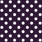 Polka Dots - White on Dark Purple ScrapBook Page 12  x 12 