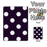 Polka Dots - White on Dark Purple Multi-purpose Cards (Rectangle)