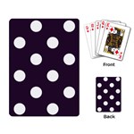 Polka Dots - White on Dark Purple Playing Cards Single Design