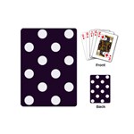 Polka Dots - White on Dark Purple Playing Cards (Mini)