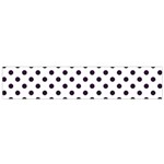 Polka Dots - Dark Purple on White Flano Scarf (Small)