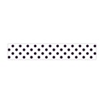 Polka Dots - Dark Purple on White Flano Scarf (Mini)