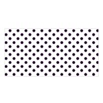 Polka Dots - Dark Purple on White Satin Shawl