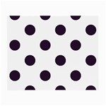 Polka Dots - Dark Purple on White Small Glasses Cloth (2 Sides)