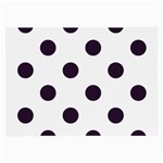 Polka Dots - Dark Purple on White Large Glasses Cloth (2 Sides)