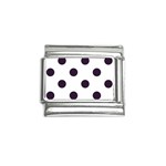 Polka Dots - Dark Purple on White Italian Charm (9mm)