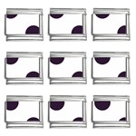 Polka Dots - Dark Purple on White 9mm Italian Charm (9 pack)