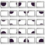 Polka Dots - Dark Purple on White 9mm Italian Charm (25 pack)
