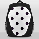 Polka Dots - Dark Purple on White Backpack Bag