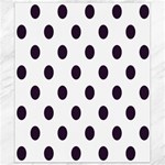 Polka Dots - Dark Purple on White Canvas 8  x 10 