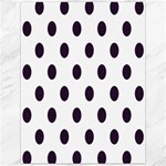 Polka Dots - Dark Purple on White Canvas 12  x 16 