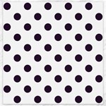 Polka Dots - Dark Purple on White Canvas 16  x 16 